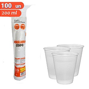 COPO MASSIMO 200ML BRANCO BELLO - 100 UN
