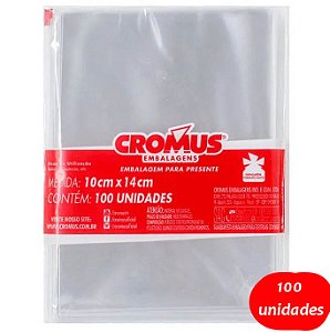 Saco Transparente 10x14cm  c/100 un CROMUS 050280