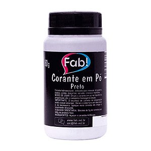 Corante em Pó PRETO  80g - fab!