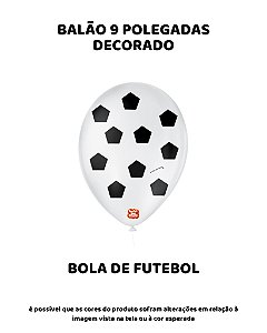 BALÃO 9 POLEGADAS C/25UN BOLA FUTEBOL - SÃO ROQUE