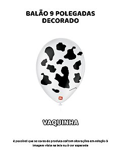 BALÃO 9 POLEGADAS C/25UN VAQUINHA - SÃO ROQUE