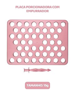 PLACA PORCIONADORA COM EMPURRADOR 15g - BLUESTAR