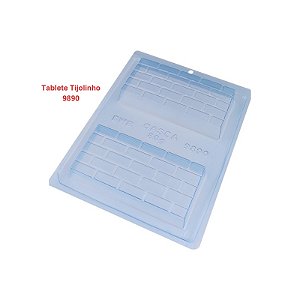 Forma de Acetato com Silicone 3 Partes Tablete Tijolinho (9890) - BWB