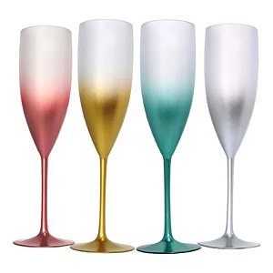 TAÇA CHAMPANHE DEGRADÊ CORES