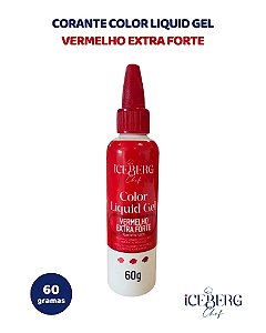 CORANTE COLOR LIQUID GEL 60g VERMELHO EXTRA FORTE - ICEBERG