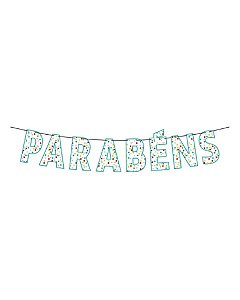 FAIXA DECORATIVA - PARABÉNS CONFETTI - REGINA FESTAS