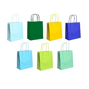 SACOLA DE PAPEL MÉDIA KRAFT 17,5X8,5X21,5 PCT C/10