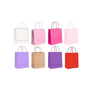 SACOLA DE PAPEL PEQUENA 13,5X8X16 PCT C/10