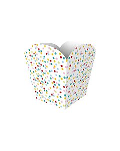 CACHEPOT DE PAPEL CONFETTI C/4UN - REGINA FESTAS