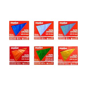 FOLHA CHUMBO 10X10CM LISA C/300UN - CROMUS