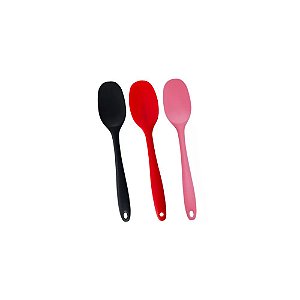 ESPÁTULA REDONDA MINI DE SILICONE DUPLO C/ 1 UN - OIKOS