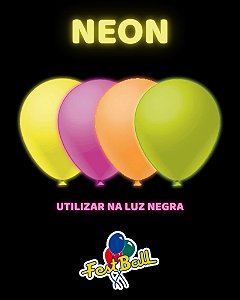 BALÃO 9 POLEGADAS NEON C/50UN - FEST BALL