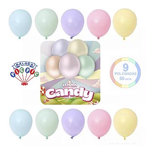 BALÃO 9 POLEGADAS CANDY C/50UN - PIC PIC