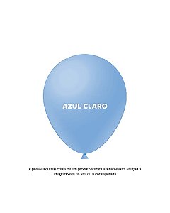 BALÃO 9 POLEGADAS LISO C/50UN AZUL CLARO - FEST BALL
