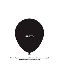 BALÃO 9 POLEGADAS LISO C/50UN PRETO - FEST BALL