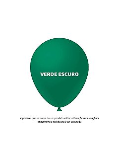 BALÃO 9 POLEGADAS LISO C/50UN VERDE ESCURO - FEST BALL