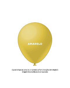 BALÃO 9 POLEGADAS LISO C/50UN AMARELO - FEST BALL