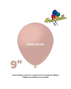 BALÃO 9 POLEGADAS LISO C/50UN ROSA NUDE - FEST BALL