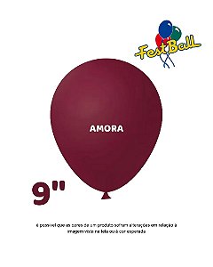BALÃO 9 POLEGADAS LISO C/50UN AMORA - FEST BALL