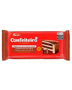 COBERTURA CONFEITEIRO CHOCOLATE AO LEITE EM BARRA 1,010kg - HARALD