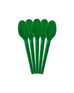 COLHER DESCARTÁVEL C/50UN VERDE - BELLO FESTAS