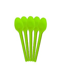 COLHER DESCARTÁVEL C/50UN VERDE LIMÃO - BELLO FESTAS