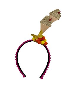 TIARA PARA CABELO MALUCO SORVETE