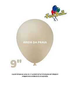 BALÃO 9 POLEGADAS LISO C/50UN AREIA DA PRAIA - FEST BALL
