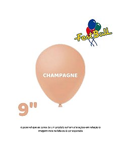 BALÃO 9 POLEGADAS LISO C/50UN CHAMPAGNE - FEST BALL