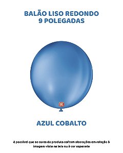 BALÃO 9 POLEGADAS LISO REDONDO C/50UN AZUL COBALTO - SÃO ROQUE