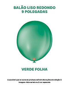 BALÃO 9 POLEGADAS LISO REDONDO C/50UN VERDE FOLHA - SÃO ROQUE