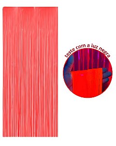 CORTINA DECORATIVA NEON 1X2m - VERMELHO NEON
