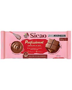 CHOCOLATE PROFISSIONAL AO LEITE 1,01kg BARRA - SICAO