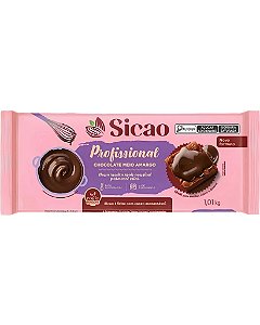 CHOCOLATE PROFISSIONAL MEIO AMARGO 1,01kg BARRA - SICAO