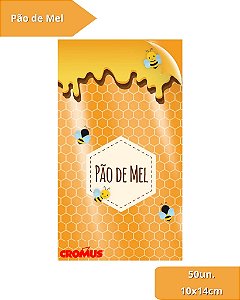 SACO TRANSPARENTE 10X14cm PÃO DE MEL C/50un - CROMUS