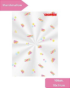 SACO TRANSPARENTE 10X14cm MARSHMALLOW C/100un - CROMUS