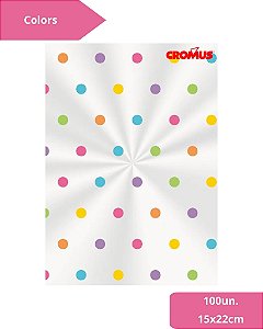 SACO TRANSPARENTE 15X22cm COLORS C/100un - CROMUS