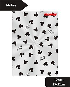 SACO TRANSPARENTE 15X22cm MICKEY C/100un - CROMUS