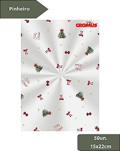 SACO TRANSPARENTE 15X22cm PINHEIRO C/50un - CROMUS (NATAL)