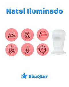 KIT CARIMBOS C/6PÇS NATAL ILUMINADO - BLUESTAR