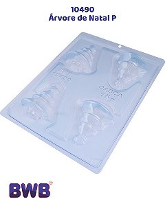 FORMA DE ACETATO COM SILICONE ÁRVORE DE NATAL P (10490) - BWB (NATAL)