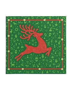 GUARDANAPO VERDE COM ESTAMPA DE NATAL - RIO MASTER (NATAL)