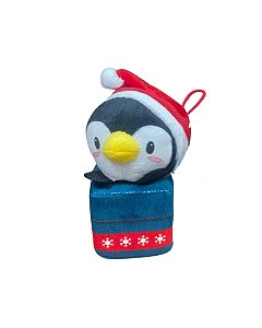 ENFEITE DE PELÚCIA PINGUIM - NATAL