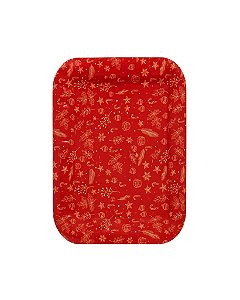 PRATO PLÁSTICO RETANGULAR FIGURAS NATALINAS - RIO MASTER (NATAL)