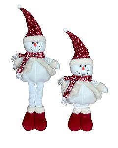 ENFEITE BONECO DE NEVE COM PERNAS EXTENSORAS - RIO MASTER (NATAL)