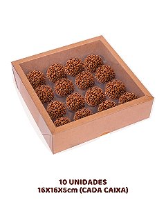 CAIXA ALTA COM MOLDURA PARA 16 DOCES C/10UN - C4645 - IDEIA (NATAL)
