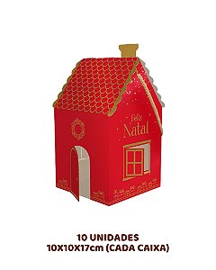 CAIXA MINI PANETONE 100g CASINHA C/10UN - 5675 - IDEIA (NATAL)