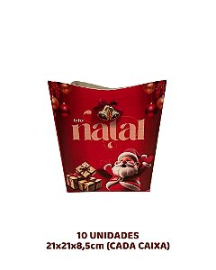 CACHEPÔ C/10UN - NT 500G NATAL COR 1 - MF EMBALAGENS DECORATIVAS