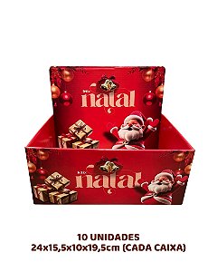 BANDEJA ALTA C/10UN - NT 55 NATAL COR 1 - MF EMBALAGENS DECORATIVAS