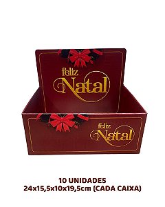 BANDEJA ALTA C/10UN - NT 55 NATAL COR 5 - MF EMBALAGENS DECORATIVAS